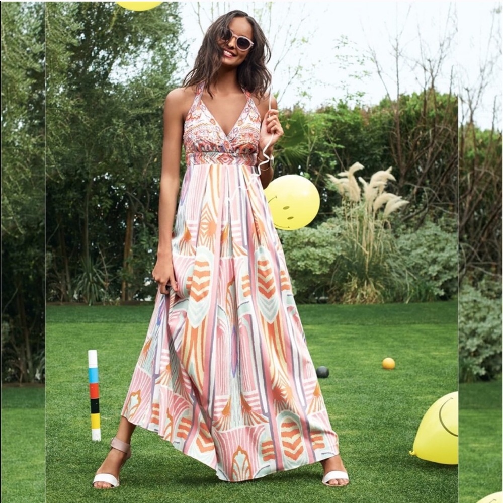 Jessica Simpson Embroidered Maxi Dress Size Large
